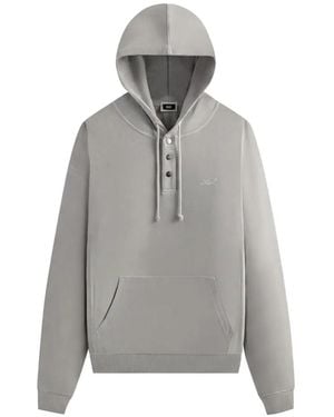 Kith Williams Iv Crystal Wash Interlock Hoodie - Grey