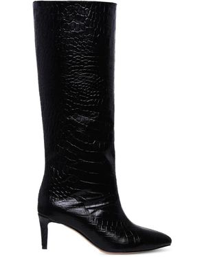 Ginissima 65Mm Milla Embossed-Pattern Knee Boots - Black