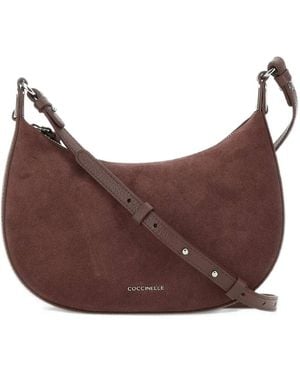 Coccinelle Fujiko Suede Shoulder Bag - Brown