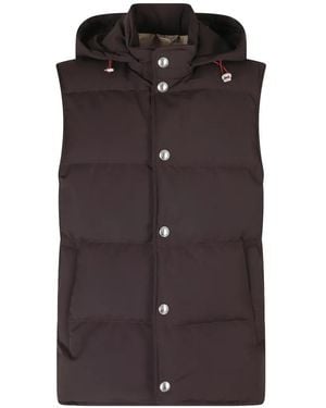 Eleventy Hooded Padded Gilet - Purple