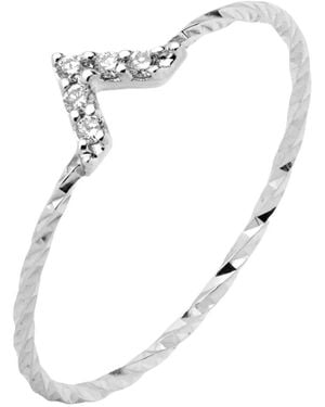 Maria Black 14Kt Viva Weißgoldring Mit Diamant