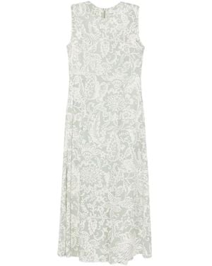 Marc O' Polo Floral-Print Sleeveless Midi Dress - White