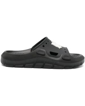 Amiri Sandali Slides A Punta Tonda - Nero