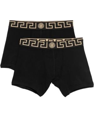 Versace Greca Medusa Boxers (Set Of Two) - Black