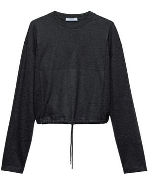 Prada T-Shirt Con Logo A Triangolo - Nero