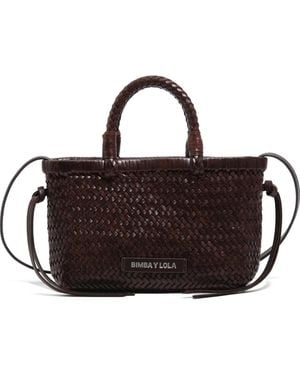 Bimba Y Lola Mini Leather Tote Bag - Brown