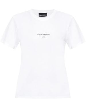 Emporio Armani Logo Cotton T-Shirt - White