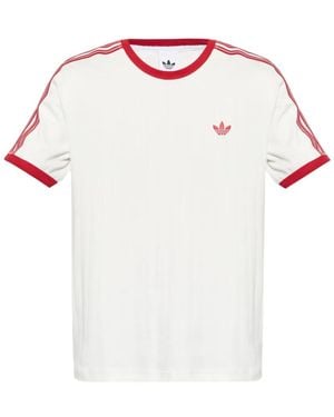 adidas Drop Needle Embroidered-Logo T-Shirt - Pink