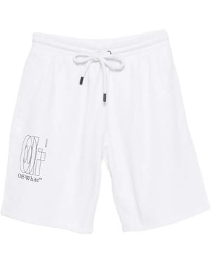 Off-White c/o Virgil Abloh Arrows-Print Drawstring Shorts - White