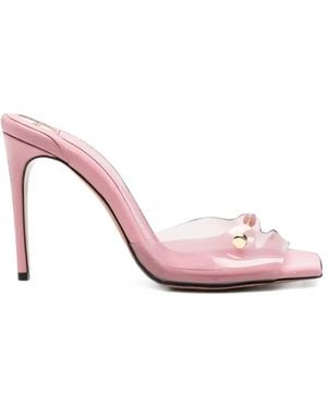 HARDOT Transparent-Strap 9 To 5 Sandals - Pink