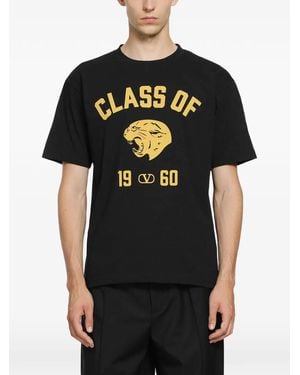 Valentino Garavani Panther-Print T-Shirt - Black