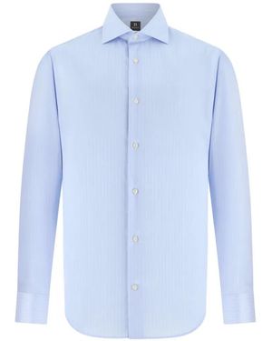 BOGGI Striped Windsor-Collar Shirt - Blue