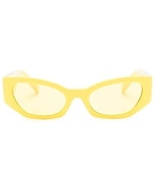 Dolce & Gabbana Logo-Engraved Cat-Eye-Frame Sunglasses - Yellow