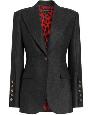 Dolce & Gabbana Turlington Single-Breasted Jacket - Black