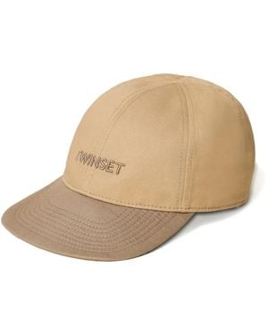 Twinset Logo Hat - Natural
