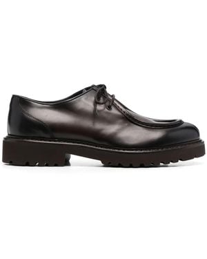 Doucal's Leather Boat Shoes - Brown