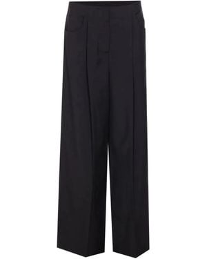 Fendi Pleated-Front Pants - Blue