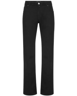Billionaire 5 Pockets Daddy Straight Jeans - Black