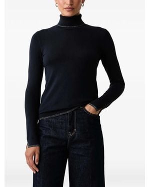 Liu Jo Turtleneck Jumper With Profili Lurex - Blue