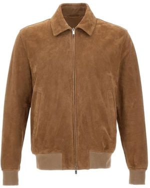 Volfagli Marte Buccio Suede Jacket - Brown