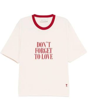 Ami Paris Camiseta Don'T Forget To Love - Blanco