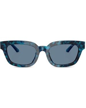 Emporio Armani Tortoiseshell-Effect Square-Frame Sunglasses - Blue