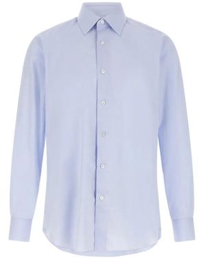 Brioni Clark French-Collar Shirt - Blue