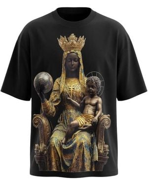 M4MaddMaxx T-Shirt À Imprimé Globe - Black