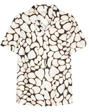 Dries Van Noten Chemise À Imprimé Abstrait - Blanc