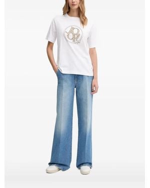 Joop! Logo-Detail Embellished T-Shirt - Blue
