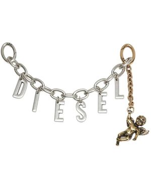 DIESEL Llavero Con Charm De Querubín Y Letras - Metálico