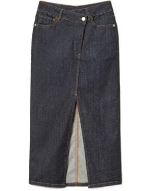 Twinset Denim Midi Skirt - Grey
