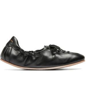 Officine Creative Ballet 101 Lace-Up Leather Low-Top Sneakers - Black