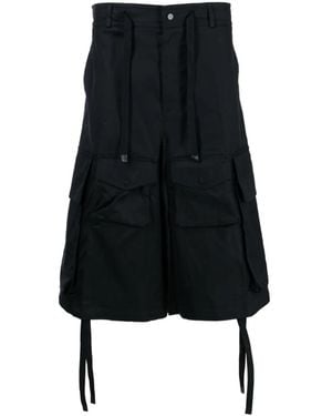 Moncler Drop-Crotch Shorts - Black