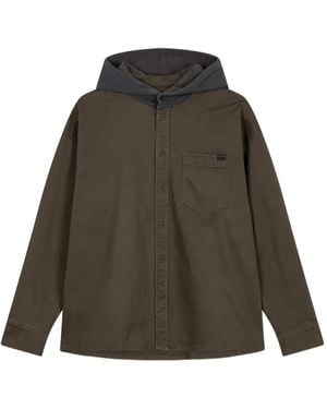 Studio Tomboy X Hooded Long-Sleeve Shirt - Green