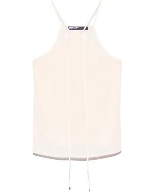 Bimba Y Lola Halterneck Top With Tie - White
