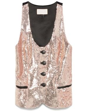MITILIANE COUTURE Sequined Waistcoat - Metallic