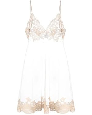 Carine Gilson Calais-Caudry Lace Slip Dress - White