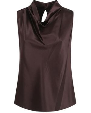 Veronica Beard Blouse Tam À Col Bénitier - Marron