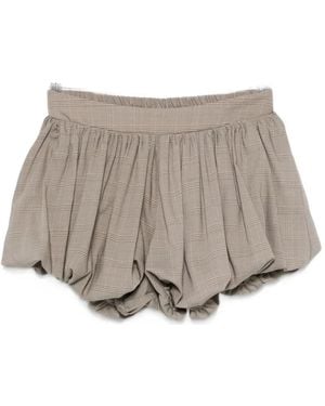 Frankie Shop Alina Bubble-Hem Shorts - Grey
