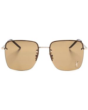 Saint Laurent Gafas de sol con montura cuadrada - Neutro