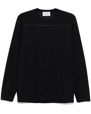 D4.0 Slub-Texture T-Shirt - Black