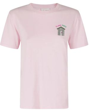 MC2 Saint Barth Emilie Rhinestone-Embellished T-Shirt - Pink