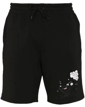 Moschino Graphic-Print Track Shorts - Black