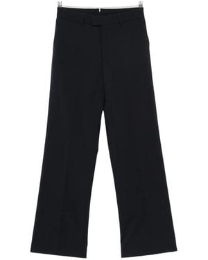 Berwich Patrizia Pressed-Crease Wool Pants - Blue