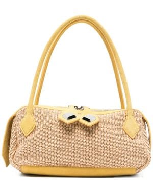MINOBOSSI Small Anna Woven Shoulder Bag - Metallic