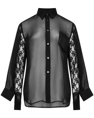 Comme des Garçons Chemise À Effet De Transparence - Black