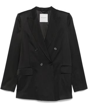 ERMANNO FIRENZE Double-Breasted Blazer - Black