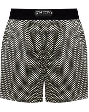 Tom Ford Lounge-Shorts mit Polka Dots - Grau