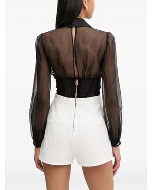 Elisabetta Franchi Tutina Con Paillettes - Nero